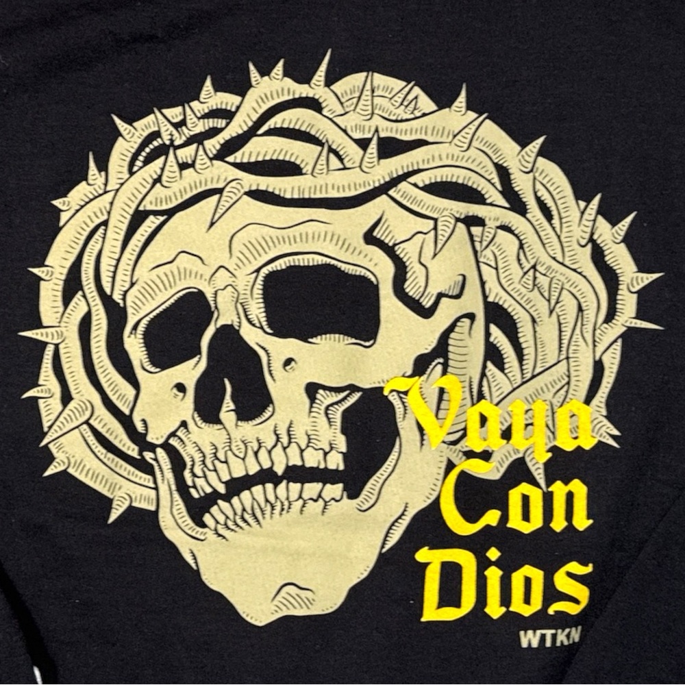 Champion Black and‎ Yellow Skull Graphic Tee - Picture 1 of 6